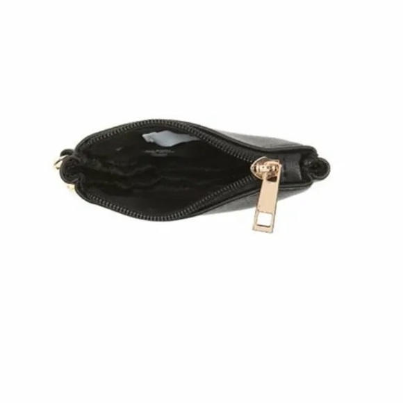 Nordstrom BP Half Moon Pouch Black Coin Purse NEW - Picture 2 of 4